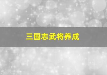 三国志武将养成