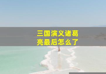 三国演义诸葛亮最后怎么了