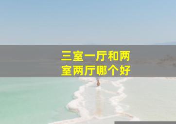 三室一厅和两室两厅哪个好