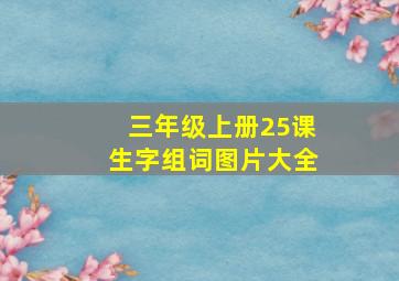 三年级上册25课生字组词图片大全