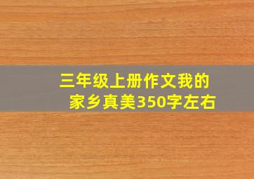 三年级上册作文我的家乡真美350字左右