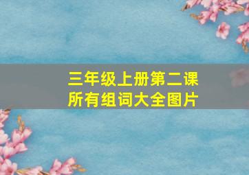 三年级上册第二课所有组词大全图片