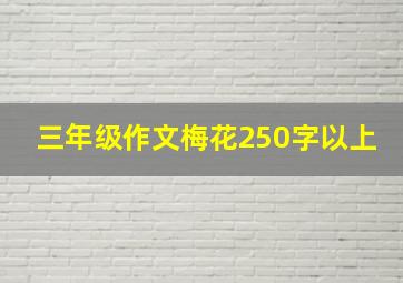 三年级作文梅花250字以上