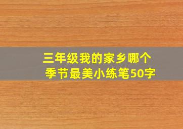 三年级我的家乡哪个季节最美小练笔50字