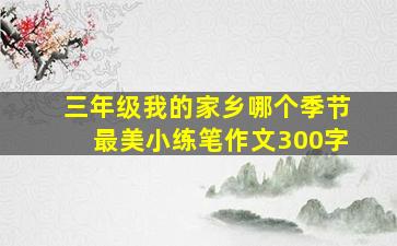 三年级我的家乡哪个季节最美小练笔作文300字