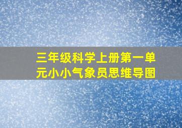 三年级科学上册第一单元小小气象员思维导图