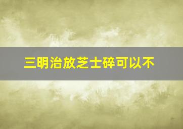 三明治放芝士碎可以不