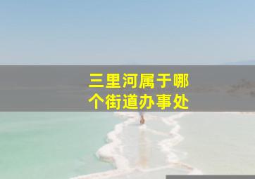 三里河属于哪个街道办事处