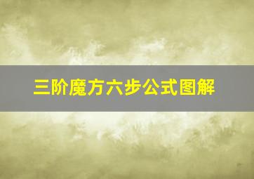 三阶魔方六步公式图解