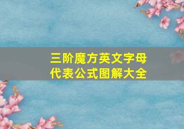 三阶魔方英文字母代表公式图解大全