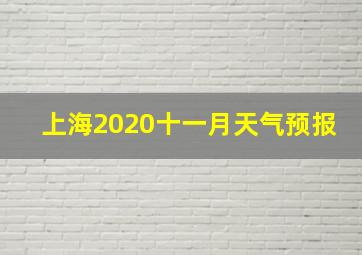 上海2020十一月天气预报