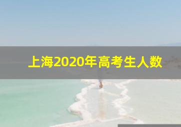 上海2020年高考生人数