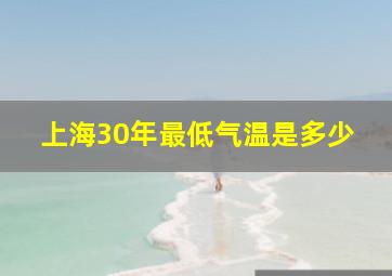 上海30年最低气温是多少