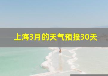 上海3月的天气预报30天