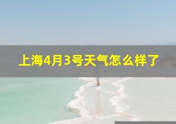 上海4月3号天气怎么样了