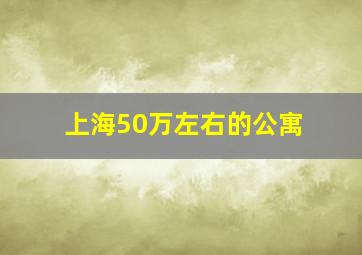 上海50万左右的公寓