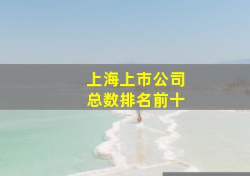 上海上市公司总数排名前十