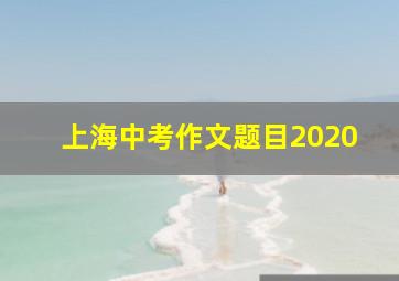 上海中考作文题目2020