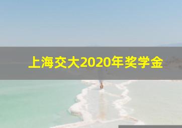 上海交大2020年奖学金