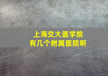 上海交大医学院有几个附属医院啊