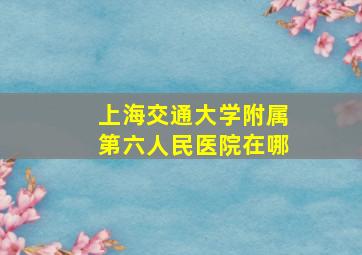 上海交通大学附属第六人民医院在哪