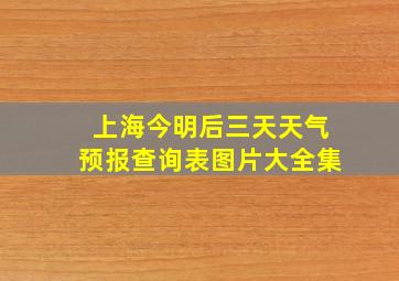 上海今明后三天天气预报查询表图片大全集