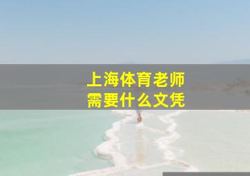 上海体育老师需要什么文凭