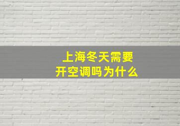 上海冬天需要开空调吗为什么