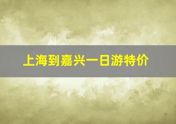 上海到嘉兴一日游特价