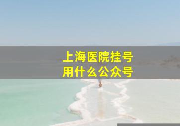 上海医院挂号用什么公众号