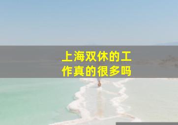 上海双休的工作真的很多吗