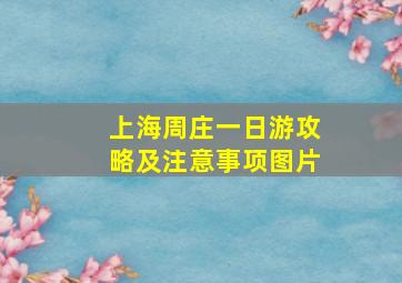 上海周庄一日游攻略及注意事项图片