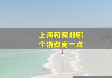 上海和深圳哪个消费高一点