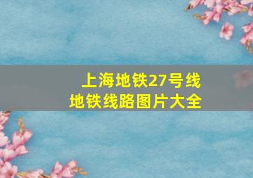 上海地铁27号线地铁线路图片大全