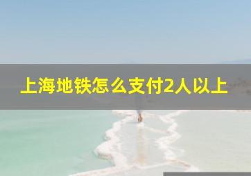 上海地铁怎么支付2人以上