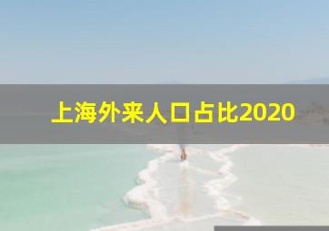 上海外来人口占比2020