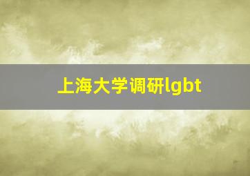 上海大学调研lgbt