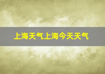 上海天气上海今天天气