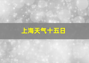 上海天气十五日