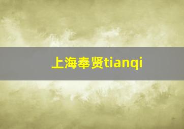 上海奉贤tianqi