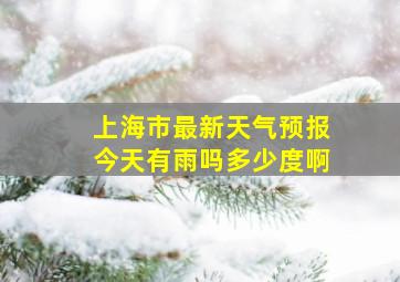 上海市最新天气预报今天有雨吗多少度啊