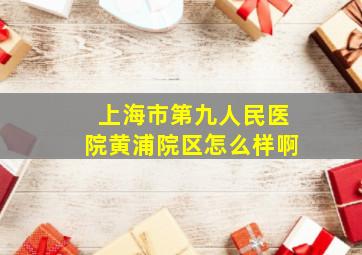 上海市第九人民医院黄浦院区怎么样啊