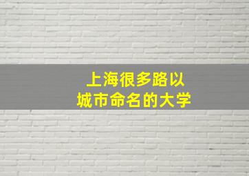 上海很多路以城市命名的大学