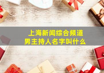 上海新闻综合频道男主持人名字叫什么