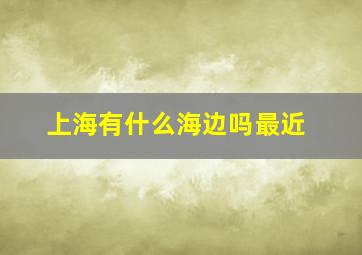 上海有什么海边吗最近