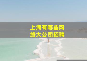 上海有哪些网络大公司招聘