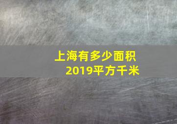 上海有多少面积2019平方千米