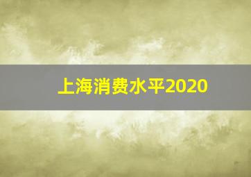 上海消费水平2020