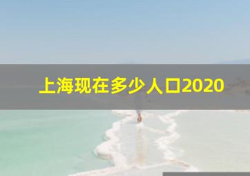 上海现在多少人口2020