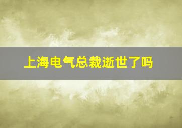 上海电气总裁逝世了吗